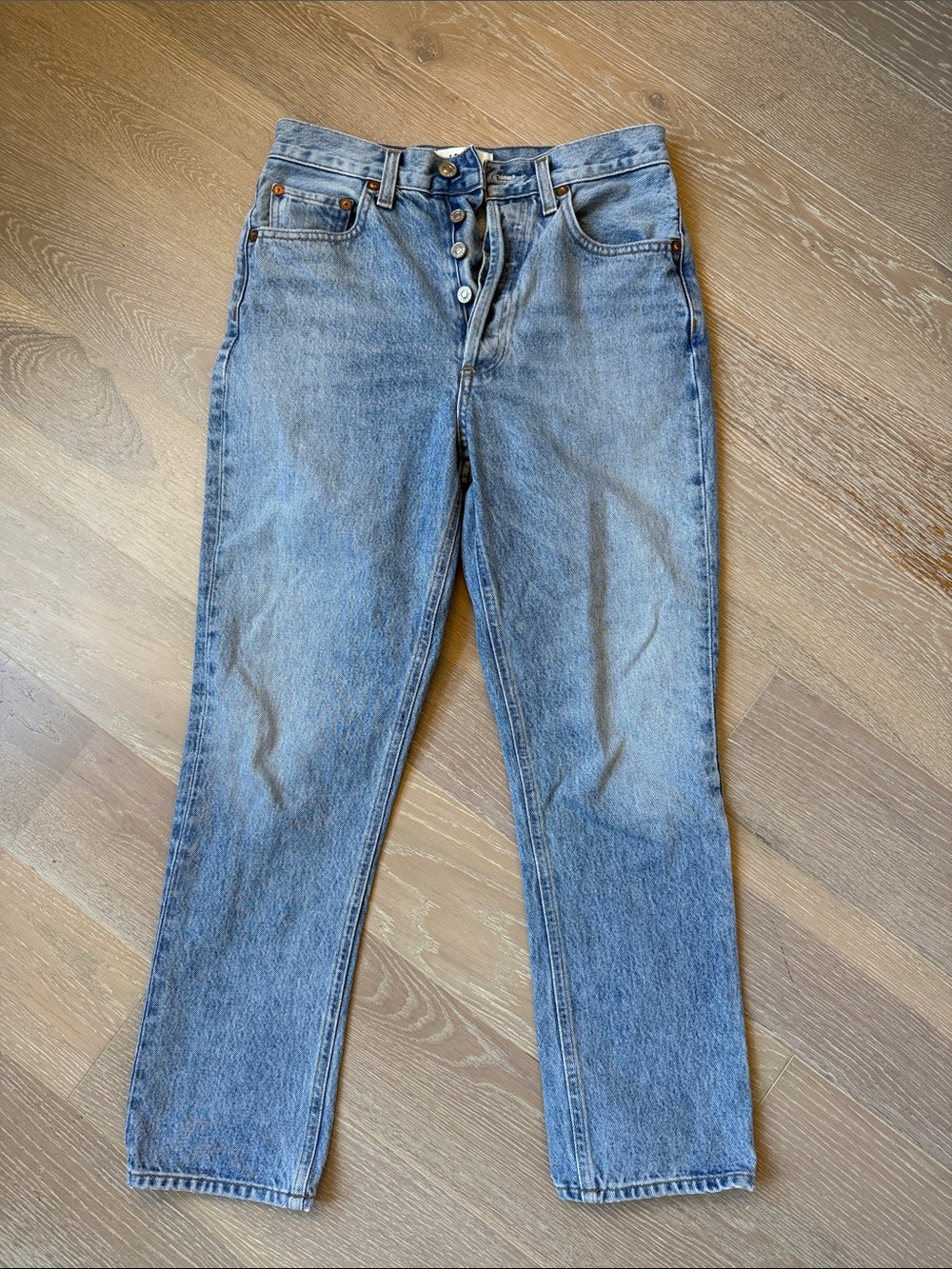 Agolde Riley High Rise Straight Crop Jeans - Picture 4 of 9